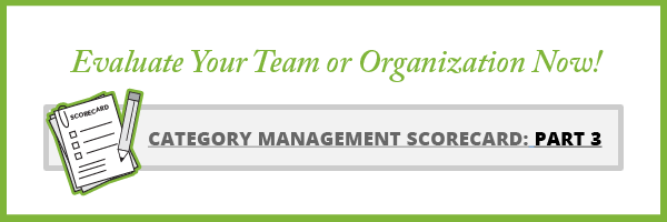 Evaluate your team or organization with the category management scorecard